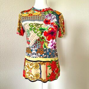 Johnny Was Short Sleeve Crew Neck Tee Size XXS